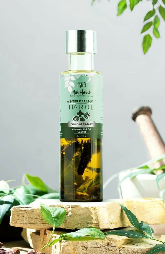 Nat Habit Crushed Tri-Leaf Winter Hair Oil - Distacart