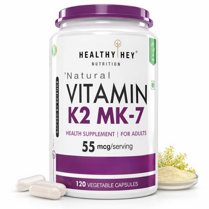 HealthyHey Nutrition Vitamin K2, MK-7 Capsules - Dista