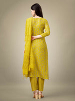 Thumbnail for Jyoti Fashion Women's Yellow Rayon Embroidery & Sequence work Kurta with Trouser & Dupatta - Distacart