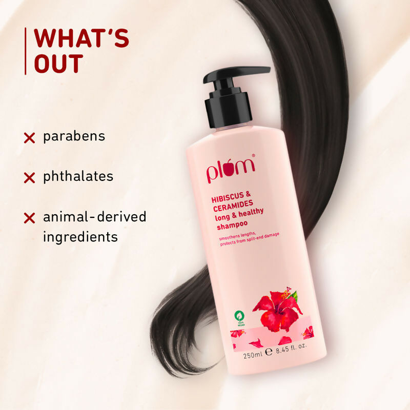 Plum Hibiscus & Ceramides Shampoo For Long, Healthy Hair - Distacart