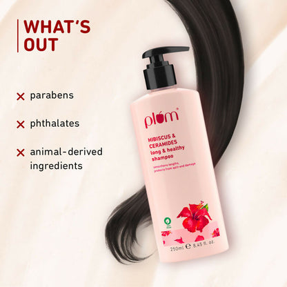 Plum Hibiscus & Ceramides Shampoo For Long, Healthy Hair - Distacart