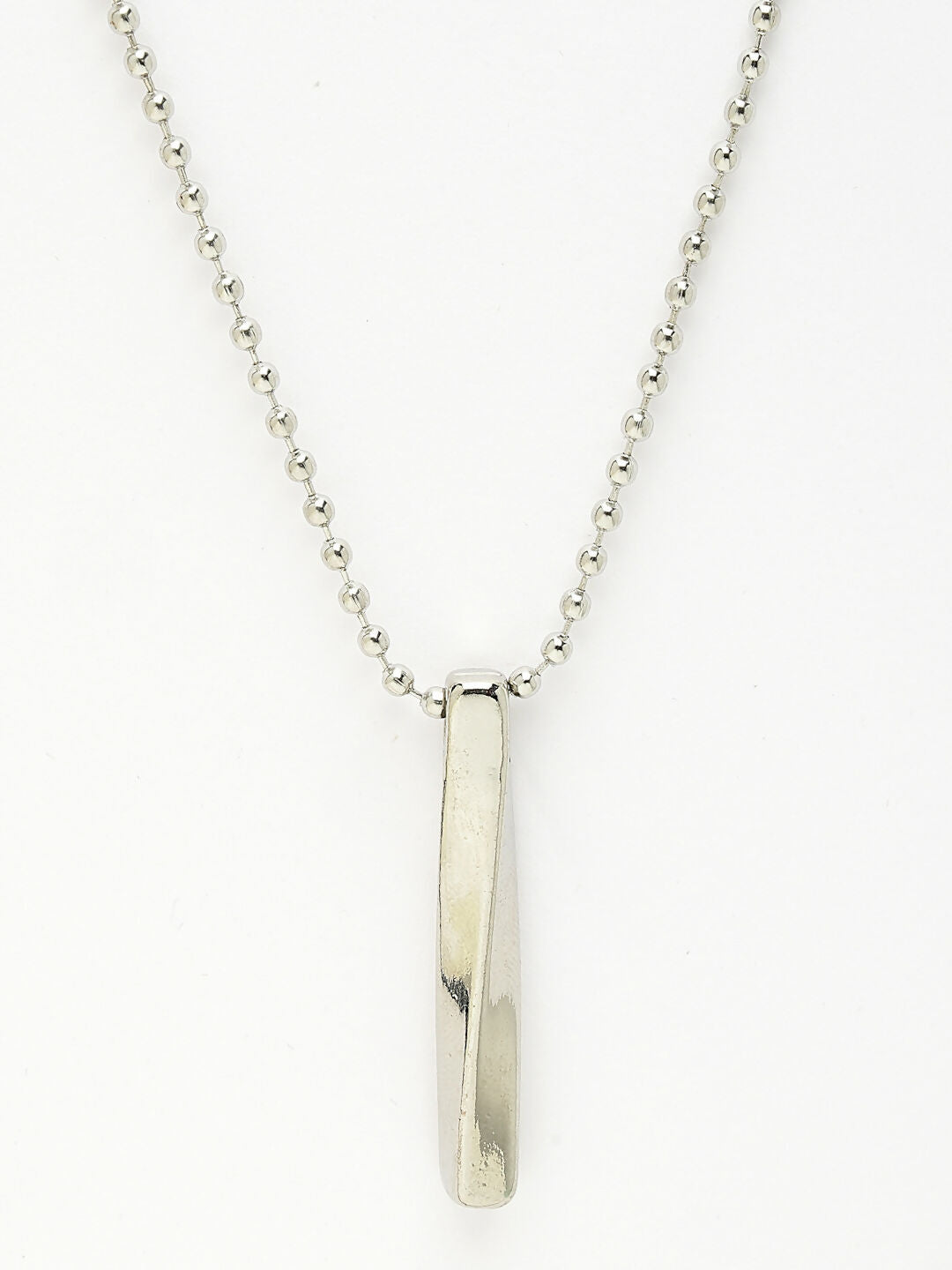 NVR Men's Silver-Plated Stainless Steel Pendant with Chain - Distacart