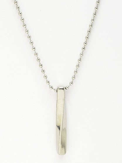 NVR Men's Silver-Plated Stainless Steel Pendant with Chain - Distacart