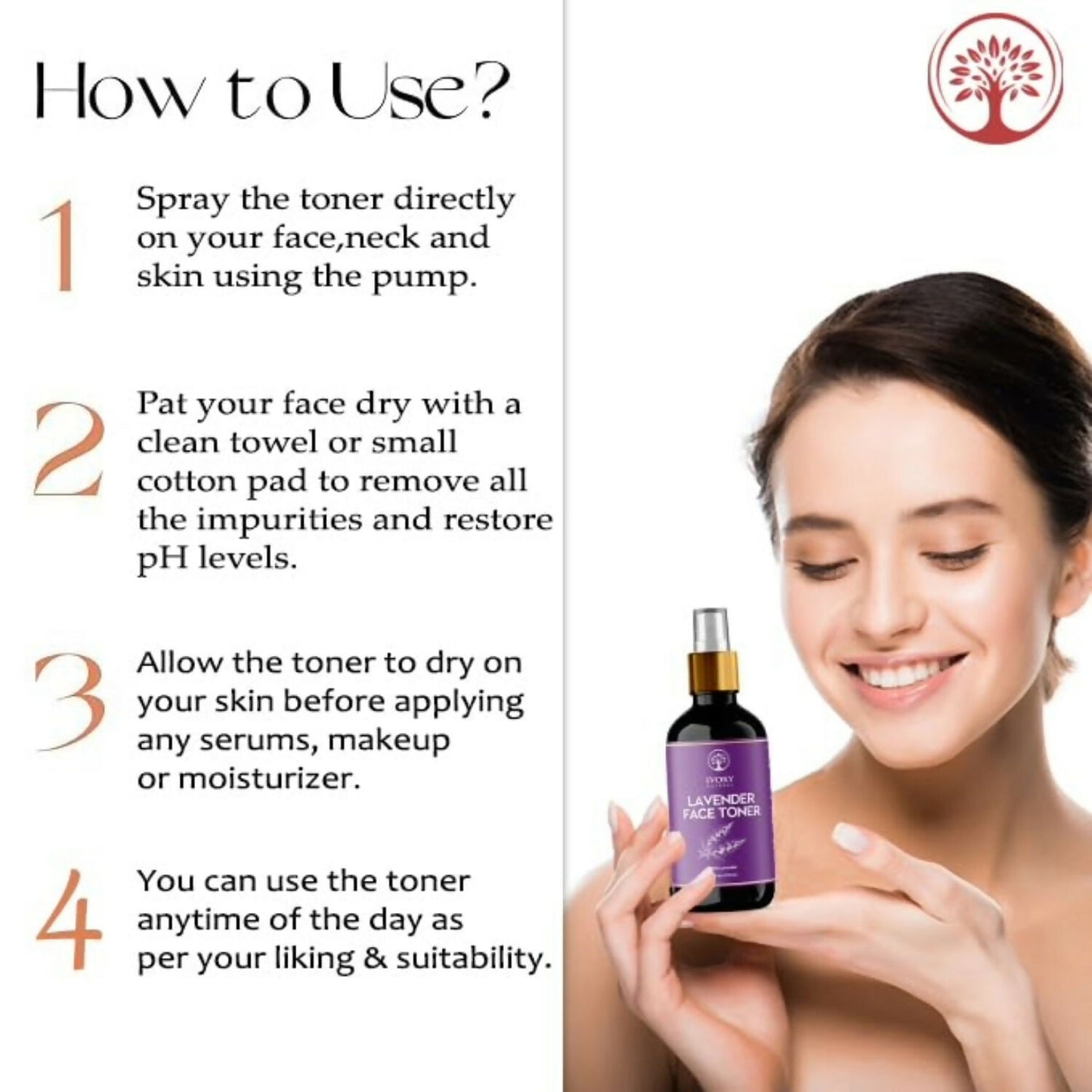 Ivory Natural Lavender Facial Toner For Acne, Even Skin Tone - Distacart