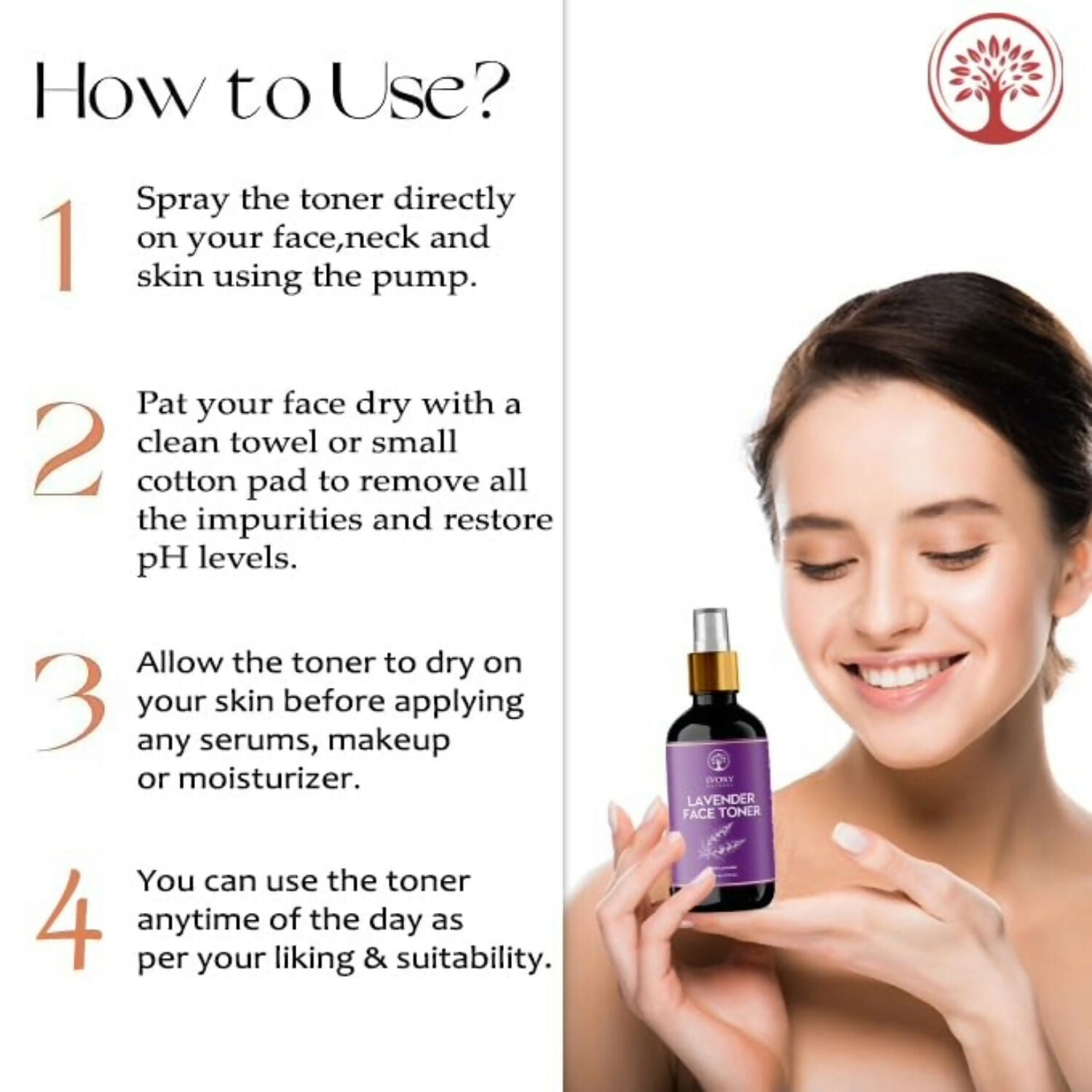 Ivory Natural Lavender Facial Toner For Acne, Even Skin Tone - Distacart
