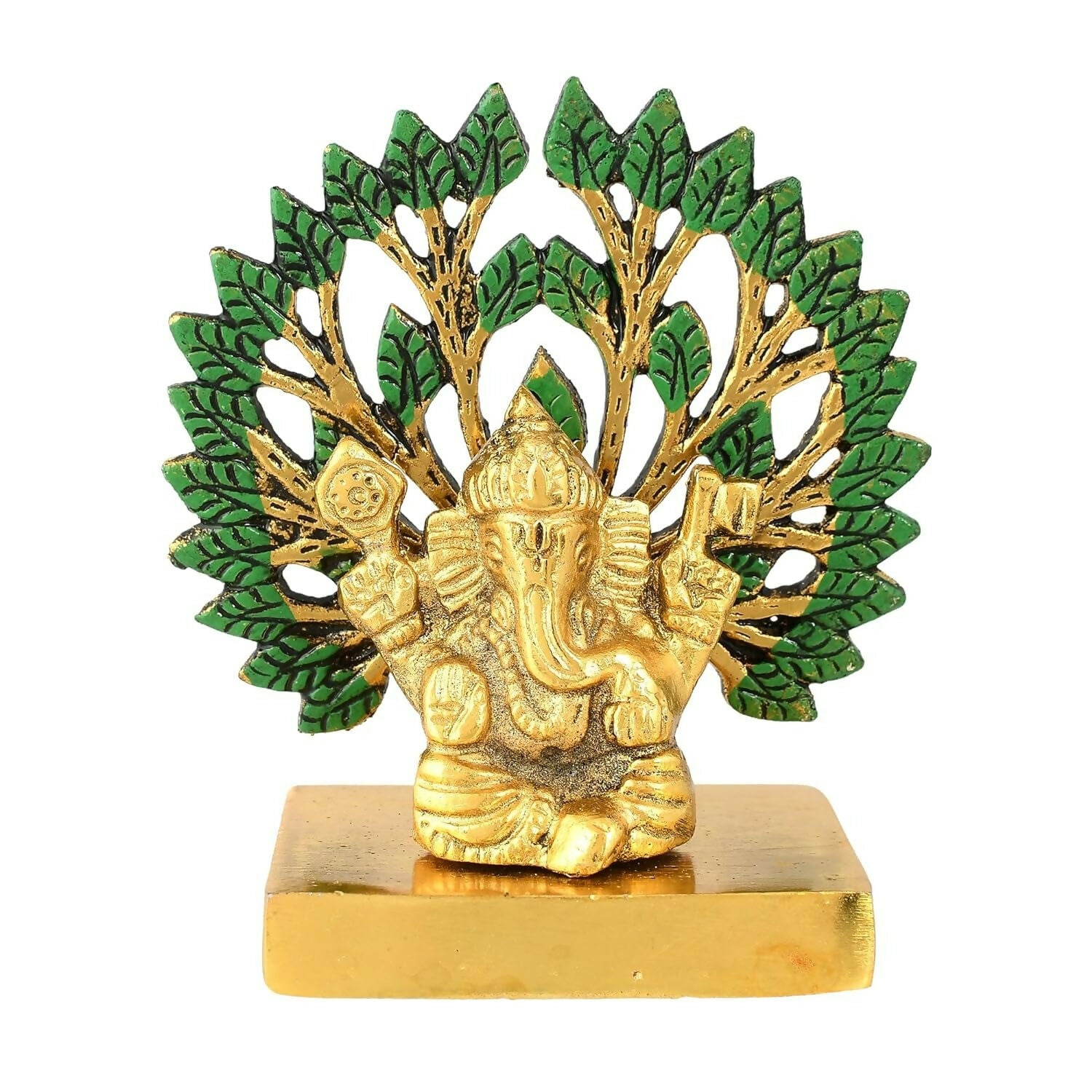 CraftVatika Metal Ganesha Idol Under Tree - Distacart