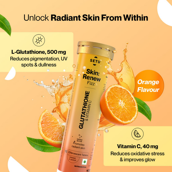 Setu Skin Renew Glutathione With Vitamin C Effervescent Tablets