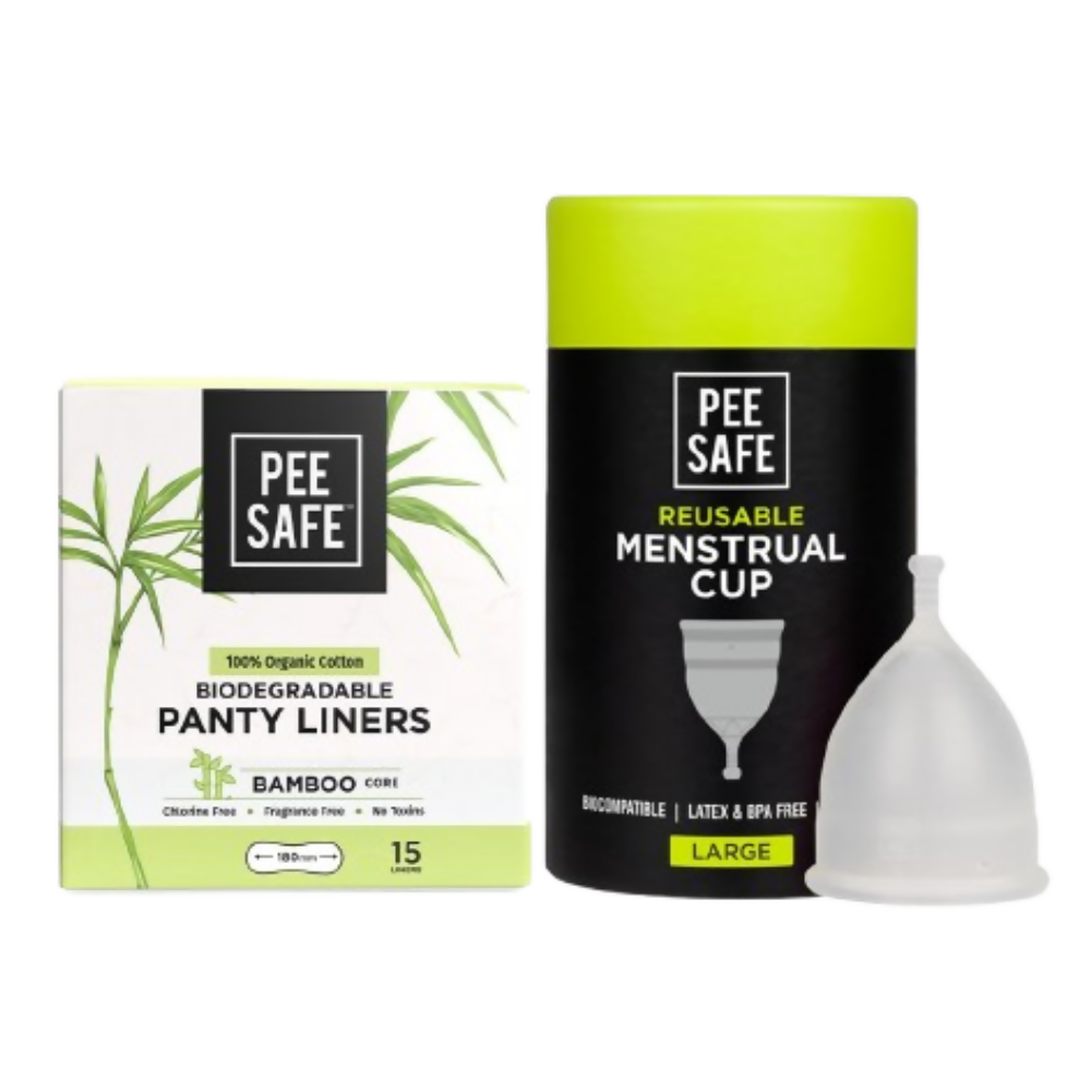 Pee Safe Menstrual Cup & Bio Panty Liners For Women - Dista