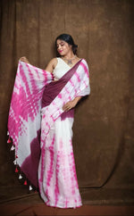 Thumbnail for Exclusive Collection Maroon Pink Beautiful Super Soft Most Comfortable Pure Mul Cotton Saree