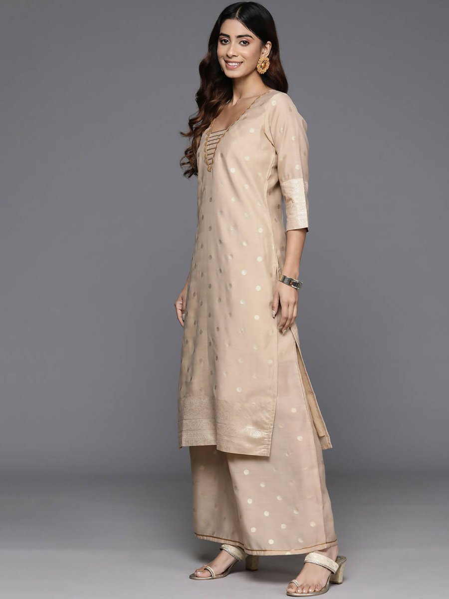 Ahalyaa Women's Traditional wear Kurta Set - Tan - Distacart