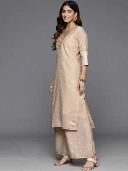 Ahalyaa Women's Traditional wear Kurta Set - Tan - Distacart