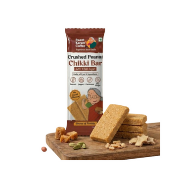 Sweet Karam Coffee Crushed Peanut Chikki Bar (Zero White Sugar) - Distacart