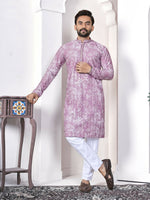 Thumbnail for Anaita Purple Digital Printed Work Cotton Straight Kurta - Distacart