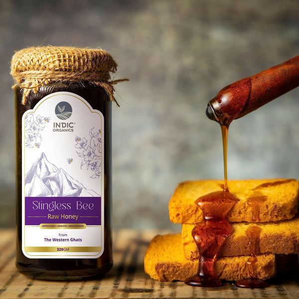 Indic Organics Small Stingless Bee Raw Honey from Western Ghats - Distacart