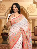 Thumbnail for Astita Linen Cotton(Woven Work) Multicolour Saree