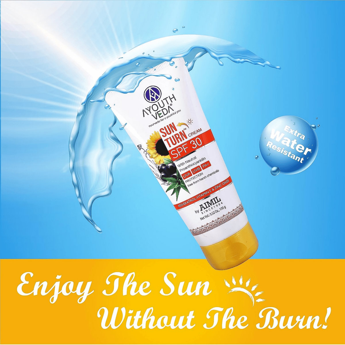 Ayouthveda Sunturn Cream With SPF 30 - Distacart