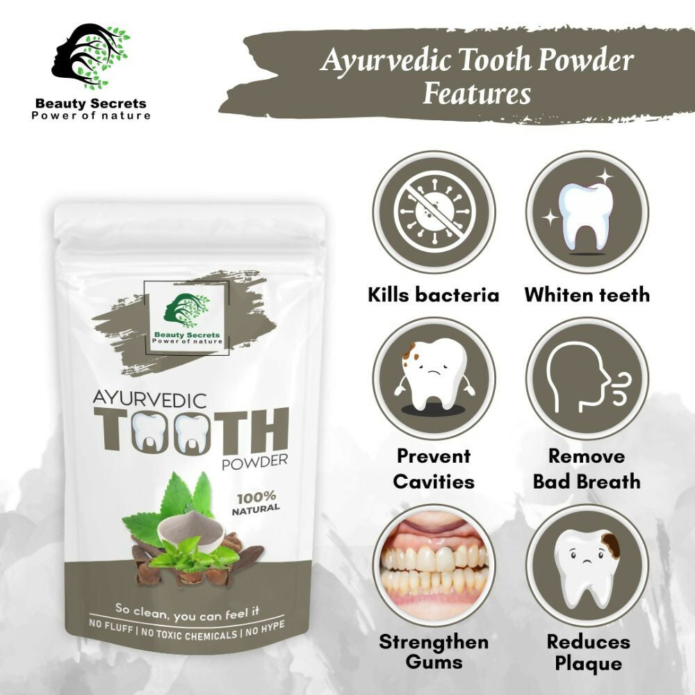 Beauty Secrets Ayurvedic Tooth Powder - Distacart
