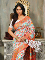 Thumbnail for Astita Linen Cotton(Woven Work) Multicolour Saree