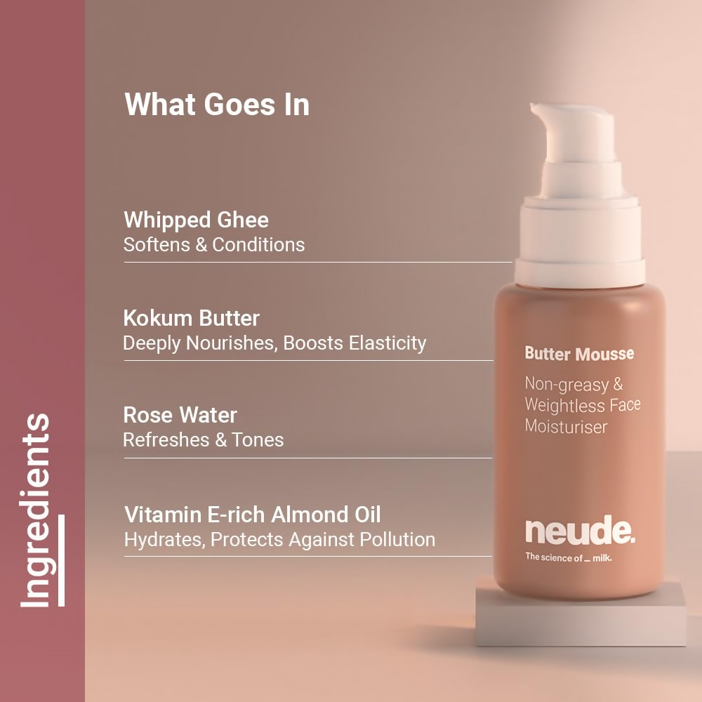 Neude Butter Mousse Face Moisturizer For Men&Women - Distacart