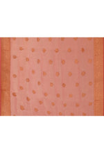 Thumbnail for Joban Fashion Rose Gold Banarasi Tissue Pure Handloom Banarasi Silk Saree
