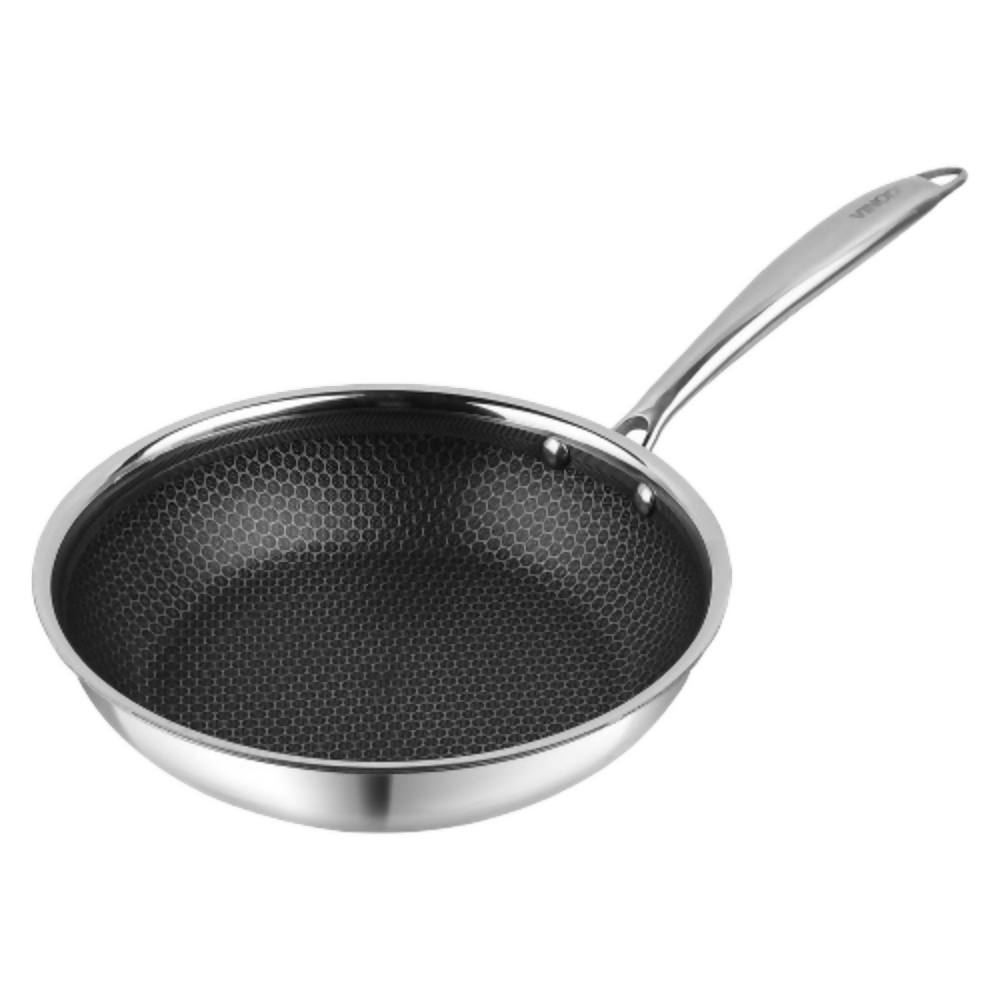 Vinod SAS Pro Platinum Triply Stainless Steel Hybrid Non Stick Frypan - Dista