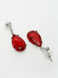 Thumbnail for NVR Women's Silver-Plated Red Artificial Stones Studded Handcrafted Jewellery Set - Distacart