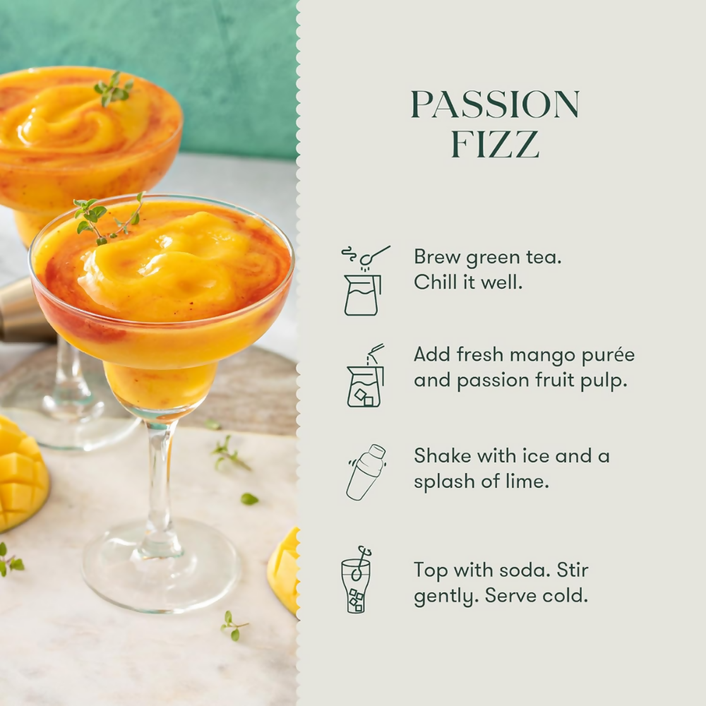 Luxmi Estates Indian Passion Mango Passion Fruit Green Tea - Dista