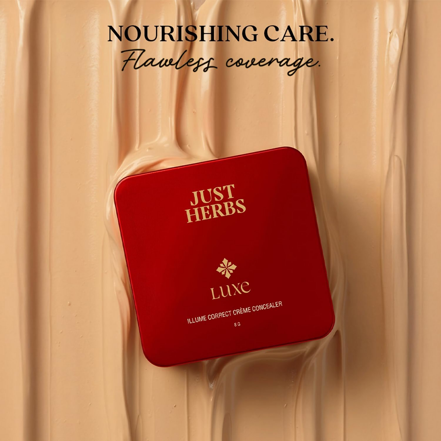 Just Herbs Luxe Illume Correct Créme Concealer Covers Dark Circles (140 Sand) - Distacart
