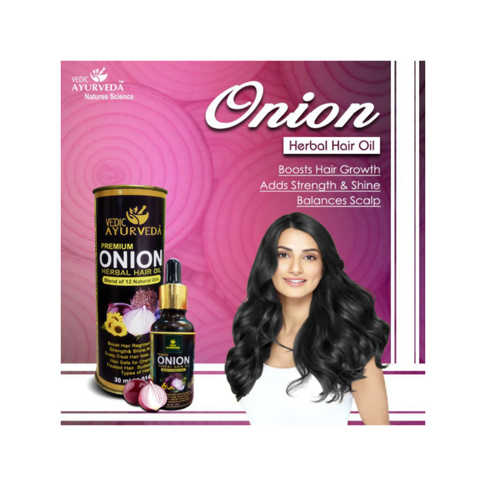 VedicAyurveda Onion Hair Oil for hair - Dista