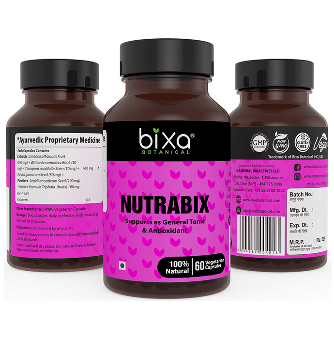 Bixa Botanical Nutrabix 450mg Vegetarian Capsule