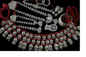 Elite Trading Odissi Dance Jewelry Set – Silver Finish Traditional Jewellery for Dancers/Performers - Distacart