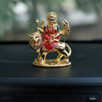 Thumbnail for Collectible India Gold Plated Goddess Maa Durga Sherawali Mata Idol - Distacart