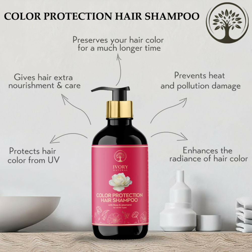 Ivory Natural Color Protection Hair Shampoo - Natural Solution For Coloured Hair - Distacart