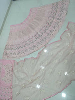 Thumbnail for Jyoti Fashion Stunning Baby Pink Faux Georgette 3MM Sequins with Thread & Jari Embroidery Lehenga Choli with Dupatta - Distacart