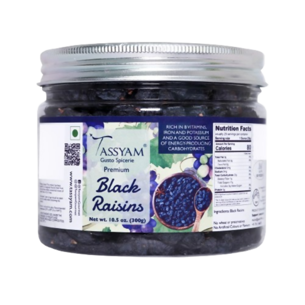 Tassyam Organics Seedless Black Raisins - Distacart