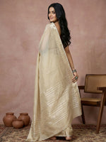 Thumbnail for Shree Shyam Fashion Cream Cotton Saree - Distacart
