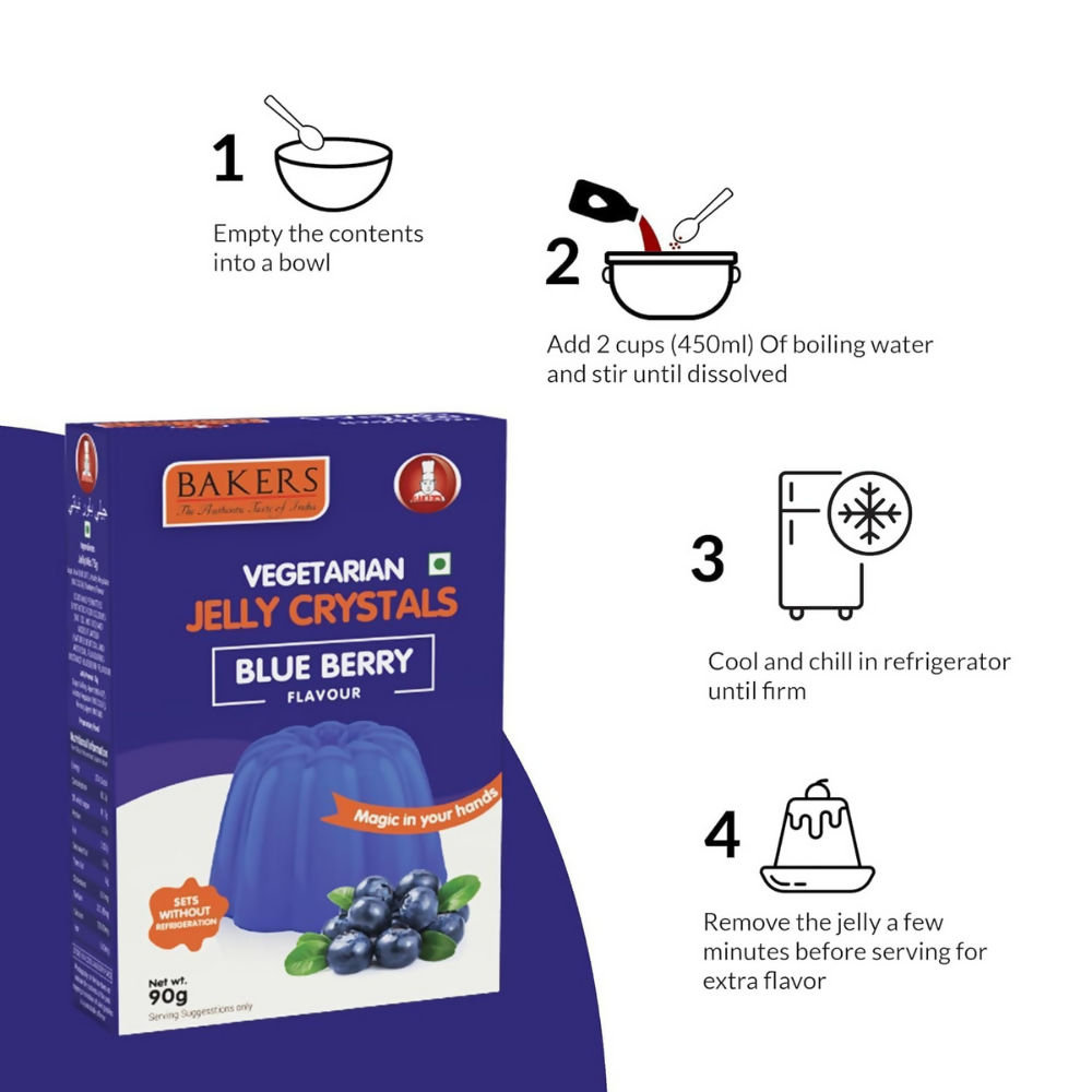 BAKERS Jelly Crystals - Blueberry Flavour - Dista