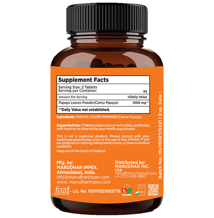 Minature Papaya Leaf Tablet