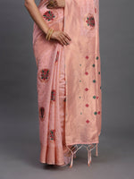Thumbnail for Astita Linen Cotton Light Pink Saree
