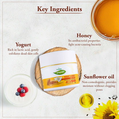 VI-JOHN Prakritik Yogurt & Honey Face Pack Restoresgmlow, Made With 100% Natural Bio Actives - Distacart
