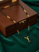 Thumbnail for NVR Women Black Gold Plated Mangalsutra - Distacart