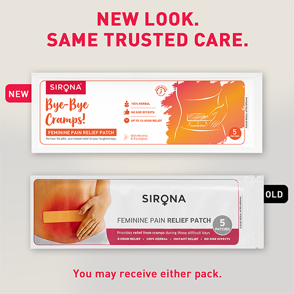 Sirona Period Pain Relief Patches