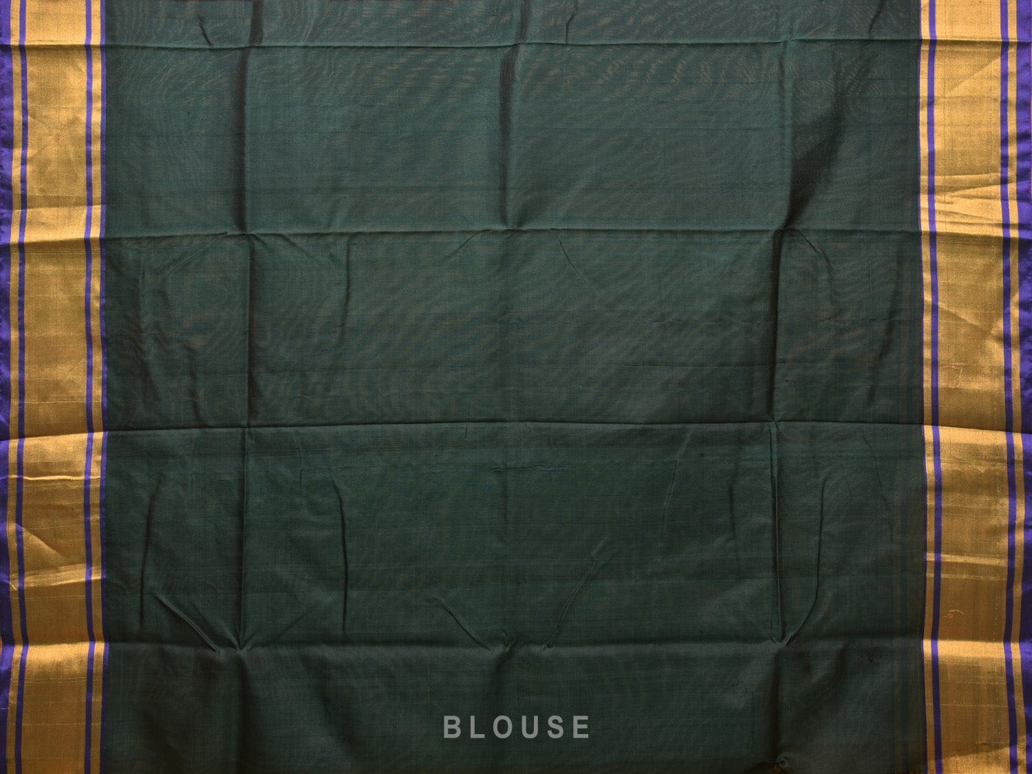 Olive and Dark Green Uppada Silk Handloom Saree with Buta Design - Global Threads - Distacart