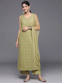 Thumbnail for https://cdn.shopify.com/s/files/1/0341/4805/7228/files/olive-embroidered-georgette-straight-kurta-with-trousers-and-dupatta-libas-1.jpg?v=1738930775
