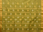 Thumbnail for Olive Uppada Cotton Handloom Saree with Assorted Buta Pallu Design - Global Threads - Distacart