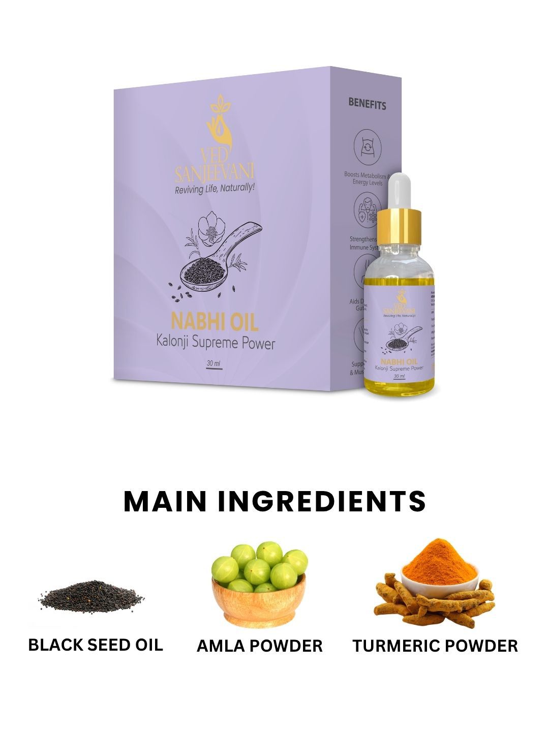 Ved Sanjeevani Kalonji Supreme Nabhi Oil - Dista
