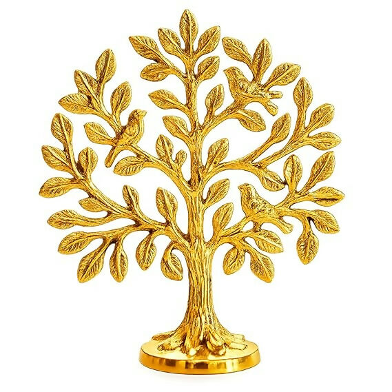 Not Available Pure Brass Kalpvriksh Tree with Birds - Dista