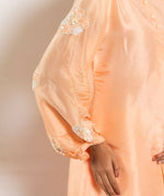 Thumbnail for Timaraa Peach Heirloom – Silk Aari Zardosi Co-Ord Set - Dista