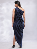 Thumbnail for BohoJazz One Shoulder Drape Cowl Gown