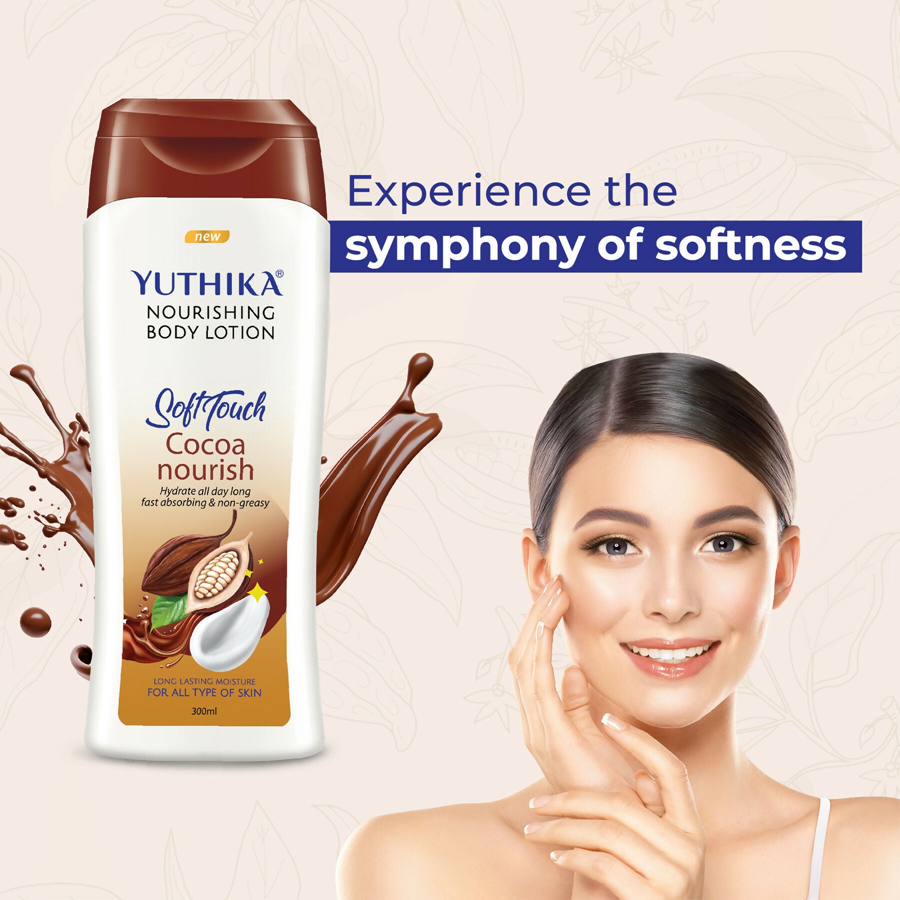 Yuthika Soft Touch Cocoa Body Lotion For Women & Men - Distacart
